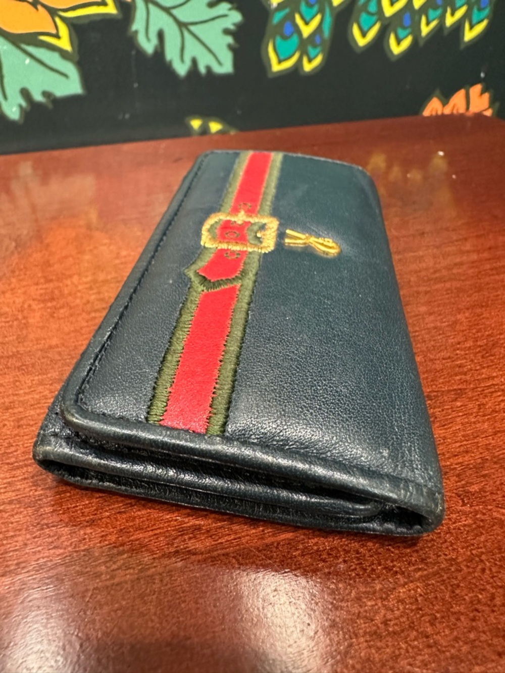 Vintage Roberta di Camerino Leather Key Holder Wallet R Logo Belt Motif Italy - Picture 10 of 10